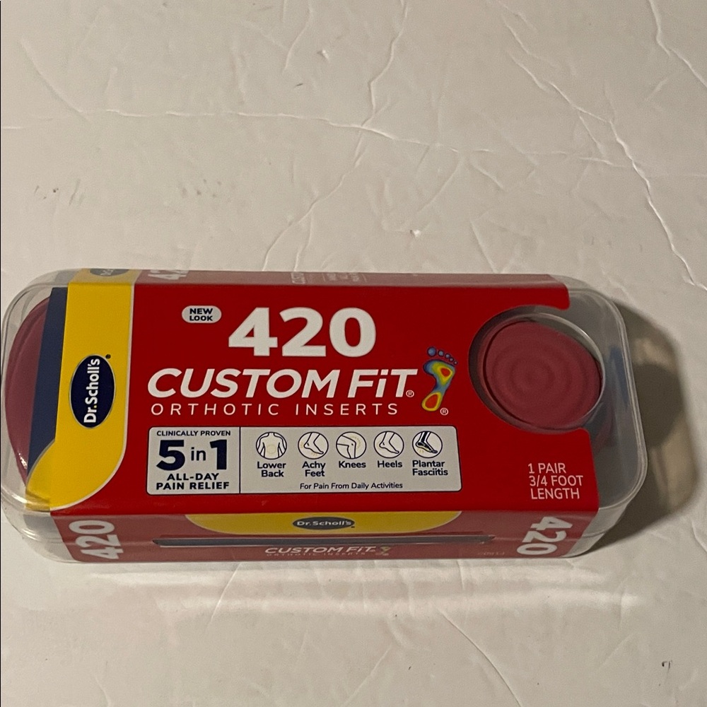 Dr. Scholl's 420 Custom Fit Orthotic Inserts in Red and White